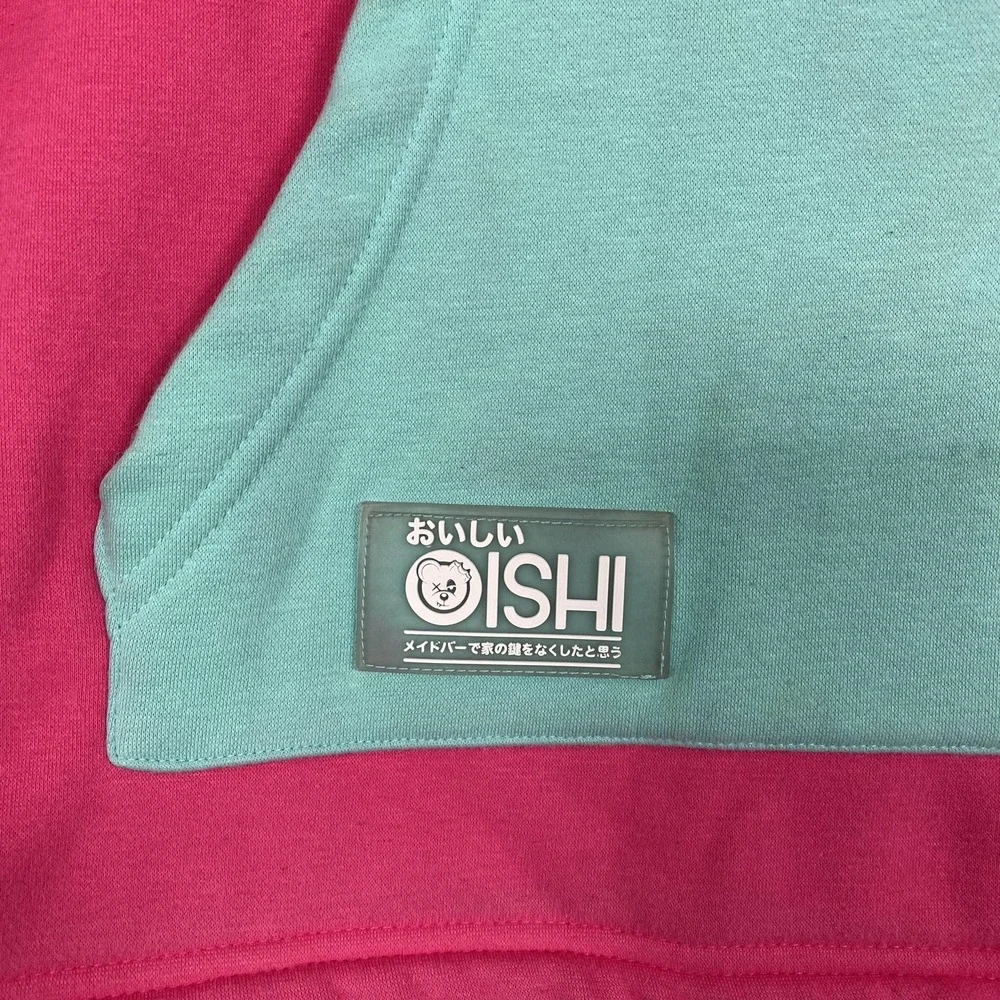 Scummy Bears Hoodie Mens Large Pink Teal Graphic Pullover Fleece Horror Art - Picture 5 of 16